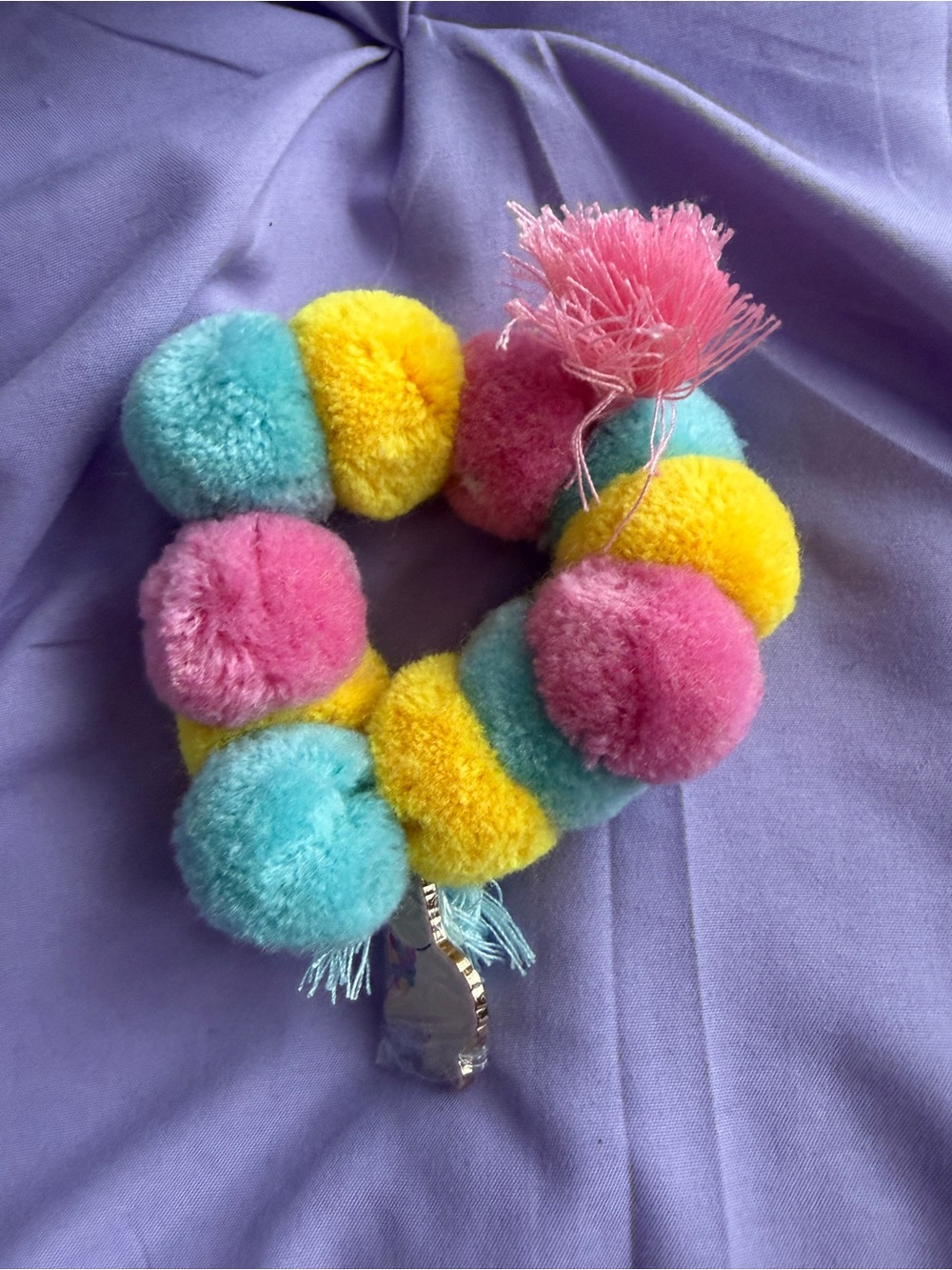 Starbucks: 2024 Alpaca Bearista Accessory Only; Pom-Pom Bracelet w/Charm
